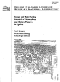 Cover page: Energy and Water Saving Potential of Dishwashers and Clothes Washers: An Update