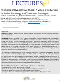 Cover page: Principles of Hypotensive Shock: A Video Introduction to Pathophysiology and Treatment Strategies