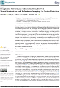 Cover page: Diagnostic Performance of Multispectral SWIR Transillumination and Reflectance Imaging for Caries Detection