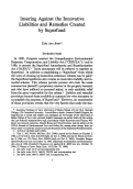 Cover page: Insuring against the Innovative Liabilities and Remedies Created by Superfund