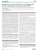 Cover page: MicroRNA miR-128 represses LINE-1 (L1) retrotransposition by down-regulating the nuclear import factor TNPO1