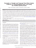 Cover page: Evaluation of Spatial and Temporal Root Water Uptake Patterns of a Flood-Irrigated Pecan Tree Using the HYDRUS (2D/3D) Model
