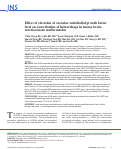 Cover page: Effect of elevation of vascular endothelial growth factor level on exacerbation of hemorrhage in mouse brain arteriovenous malformation.