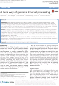 Cover page: A bedr way of genomic interval processing