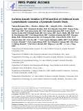 Cover page: Germline genetic variation in ETV6 and risk of childhood acute lymphoblastic leukaemia: a systematic genetic study