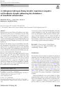 Cover page: A widespread nitrogen-fixing invader experiences negative soil feedbacks despite enhancing the abundance of beneficial soil microbes