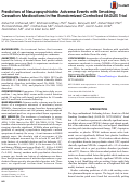 Cover page: Predictors of Neuropsychiatric Adverse Events with Smoking Cessation Medications in the Randomized Controlled EAGLES Trial