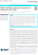 Cover page: HiDeF: identifying persistent structures in multiscale omics data.