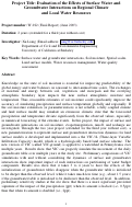 Cover page: Evaluation of the effects of surface water and groundwater interactions on regional climate and local water resources