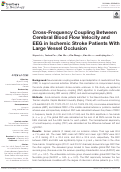 Cover page: Cross-Frequency Coupling Between Cerebral Blood Flow Velocity and EEG in Ischemic Stroke Patients With Large Vessel Occlusion