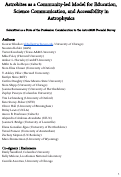 Cover page: Astrobites as a Community-led Model for Education, Science Communication, and Accessibility in Astrophysics