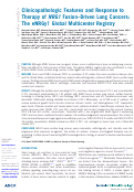 Cover page: Clinicopathologic Features and Response to Therapy of NRG1 Fusion-Driven Lung Cancers: The eNRGy1 Global Multicenter Registry.