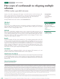 Cover page: Five-years of ocrelizumab in relapsing multiple sclerosis: OPERA studies open-label extension