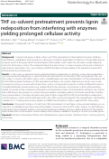 Cover page: THF co-solvent pretreatment prevents lignin redeposition from interfering with enzymes yielding prolonged cellulase activity.