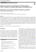 Cover page: Resilience, Anxiety, Stress, and Substance Use Patterns During COVID-19 Pandemic in the Miami Adult Studies on HIV (MASH) Cohort