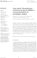 Cover page: Case report: Mounded and refractory keratoses (MARK), a novel presentation of pemphigus vulgaris