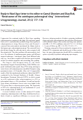 Cover page: Reply to Wael Agur letter to the editor re: Gamal Ghoniem and Diaa Rizk, “Renaissance of the autologous pubovaginal sling” International Urogynecology Journal, 29 (2) 177–178