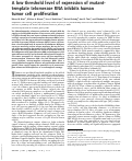 Cover page: A low threshold level of expression of mutant-template telomerase RNA inhibits human tumor cell proliferation