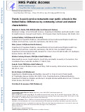 Cover page: Trends in Quick-Service Restaurants near Public Schools in the United States: Differences by Community, School, and Student Characteristics.