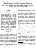 Cover page: Propane Stoves and Gas Lamps: How the Concept Hierarchy Influences the Interpretation of Noun-Noun Compounds