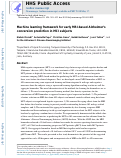 Cover page: Machine learning framework for early MRI-based Alzheimer's conversion prediction in MCI subjects