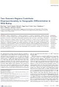 Cover page: Two Genomic Regions Contribute Disproportionately to Geographic Differentiation in Wild Barley