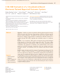 Cover page: A RE-AIM Evaluation of a Visualization-Based Electronic Patient-Reported Outcome System.