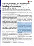 Cover page: Molecular convergence of clock and photosensory pathways through PIF3–TOC1 interaction and co-occupancy of target promoters