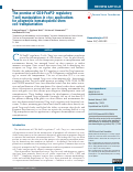 Cover page: The promise of CD4+FoxP3+ regulatory T-cell manipulation in vivo: applications for allogeneic hematopoietic stem cell transplantation