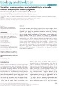 Cover page: Variation in wing pattern and palatability in a female‐limited polymorphic mimicry system