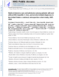 Cover page: Medical Intensive Care Unit Admission Among Patients With and Without HIV, Hepatitis C Virus, and Alcohol-Related Diagnoses in the United States