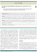 Cover page: EUS-guided through-the-needle biopsy for pancreatic cystic lesions.