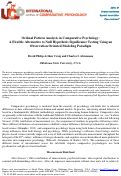 Cover page: Ordinal pattern analysis in comparative psychology - A flexible alternative to null hypothesis significance testing using an observation oriented modeling paradigm