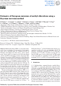 Cover page: Estimates of European emissions of methyl chloroform using a Bayesian inversion method