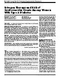 Cover page: Estrogen Therapy and Risk of Cardiovascular Events Among Women With Type 2 Diabetes