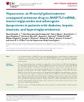 Cover page: Vupanorsen, an N-acetyl galactosamine-conjugated antisense drug to ANGPTL3 mRNA, lowers triglycerides and atherogenic lipoproteins in patients with diabetes, hepatic steatosis, and hypertriglyceridaemia