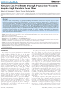 Cover page: Altruism Can Proliferate through Population Viscosity despite High Random Gene Flow