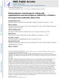 Cover page: Minimal adjuvant chemotherapy for children with hepatoblastoma resected at diagnosis (AHEP0731): a Children's Oncology Group, multicentre, phase 3 trial