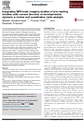 Cover page: Integrating MRI brain imaging studies of pre-reading children with current theories of developmental dyslexia: a review and quantitative meta-analysis