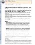 Cover page: Suction-modified needle biopsy technique for the human soleus muscle.