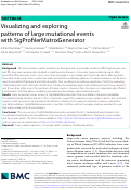 Cover page: Visualizing and exploring patterns of large mutational events with SigProfilerMatrixGenerator