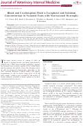 Cover page: Blood and Cerebrospinal Fluid α‐Tocopherol and Selenium Concentrations in Neonatal Foals with Neuroaxonal Dystrophy