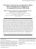 Cover page: The role of testosterone and estradiol in brain volume changes across adolescence: A longitudinal structural MRI study