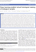 Cover page: Deep learning-enabled virtual histological staining of biological samples