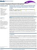 Cover page: Merging high‐resolution satellite‐based precipitation fields and point‐scale rain gauge measurements—A case study in Chile