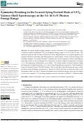 Cover page: Symmetry Breaking in the Lowest-Lying Excited-State of CCl<sub>4</sub>: Valence Shell Spectroscopy in the 5.0-10.8 eV Photon Energy Range.