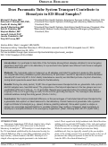 Cover page: Does Pneumatic Tube System Transport Contribute to Hemolysis  in ED Blood Samples?