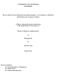 Cover page: How to Build Trust in Market Research Relationships: A Case Study of a Mid-Size Market Research Company in China