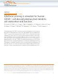 Cover page: Interferon priming is essential for human CD34+ cell-derived plasmacytoid dendritic cell maturation and function