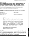 Cover page: Risk factors for hospitalization among adults with asthma: the influence of sociodemographic factors and asthma severity